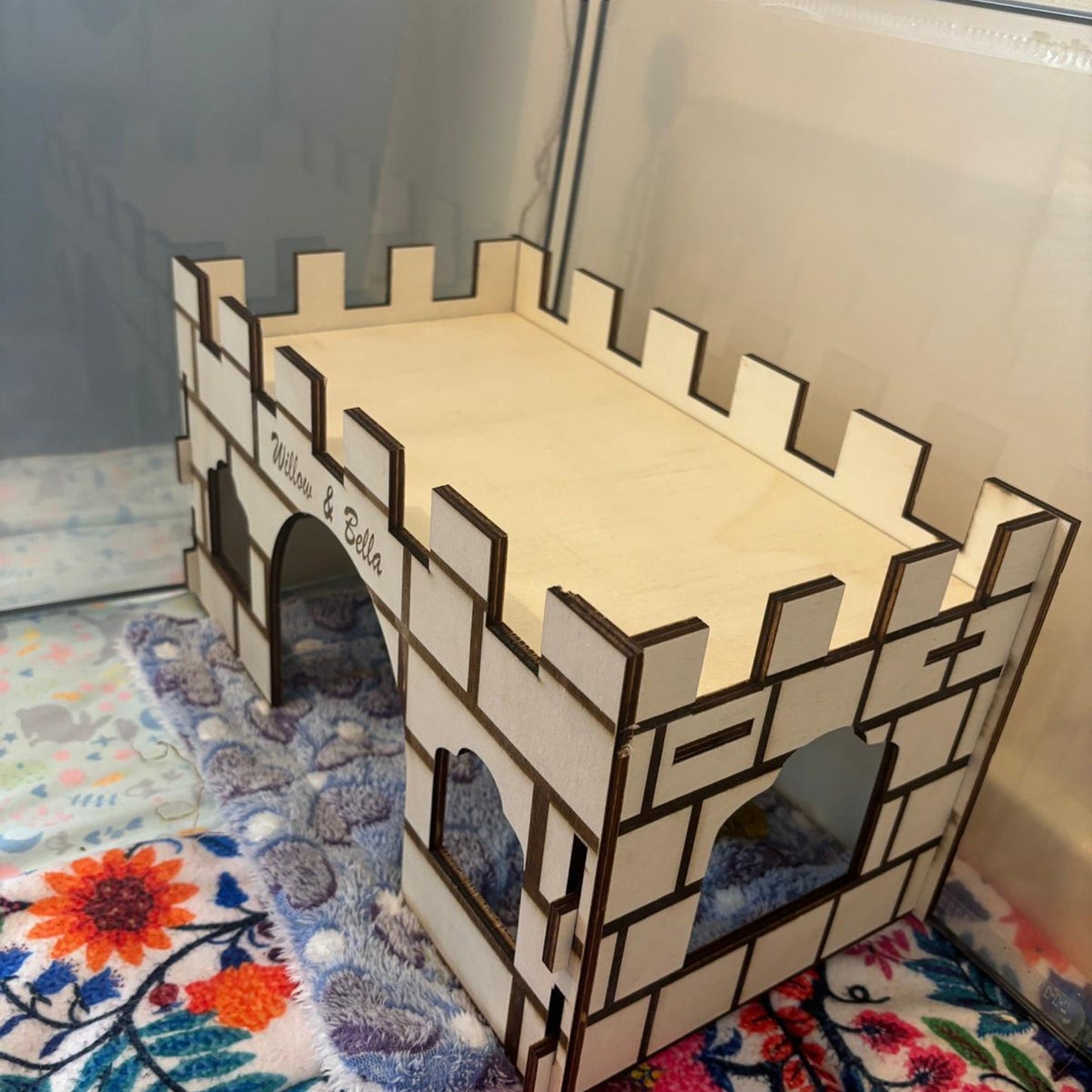 Guinea Pig and Hamster Castle House - Formaldehyde Free, Non Toxic, Wooden, Slot Together & Modular